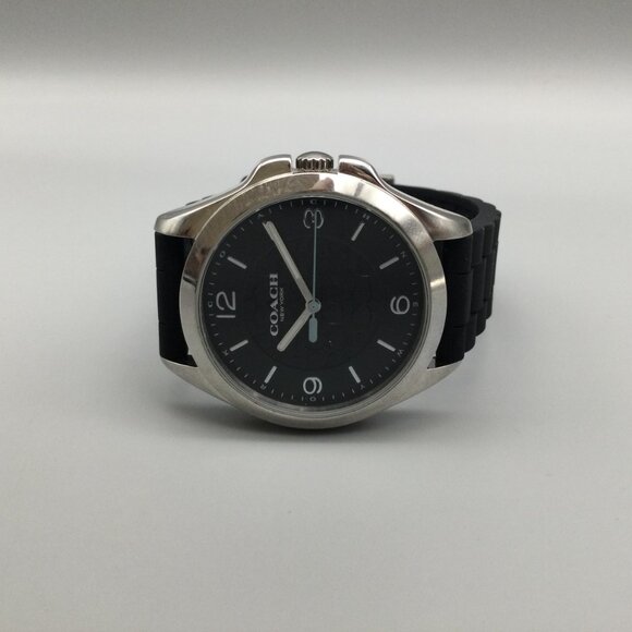 Coach Libby Watch Women 36mm Silver Tone Black Silicone Band 30M main image 9